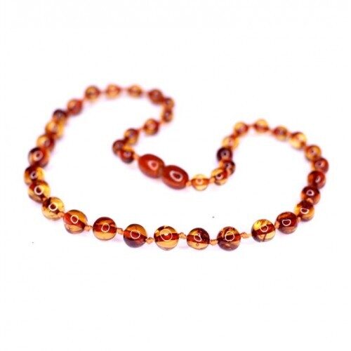 Dzintara krellītes pulētas brūnā krāsā 33cm